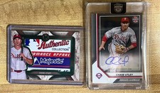 2025 Topps Chase Utley (2) 1/1 Lot Topps Muesum Laundry Tag & Topps Industry