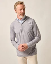 johnnie-O Welsey Performance 1/4 Zip Hoodie Seal Size L