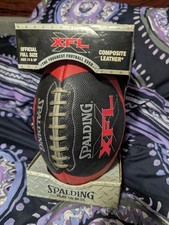 2000  Spalding XFL Official Mini Football Black/Red Never Out Of Box