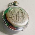 Silver Gentleman's Midsized Half Hunter Pocket Watch In Working Order image_1