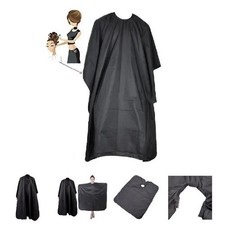 Hair Cutting Cape Pro Salon Hairdressing Hairdresser Gown Barber SOLID BLACK