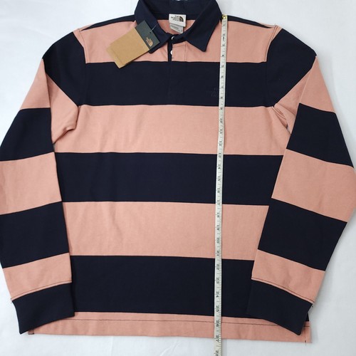 The North Face Berkley Rugby Shirt Mens S Long Sleeve Polo Pink Clay/Navy NWT - Picture 6 of 11