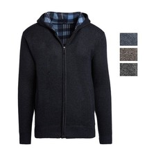 Alta Men's Fleece Lined Hoodie Jacket Full Zip Hooded Sweater Coat Pockets - New