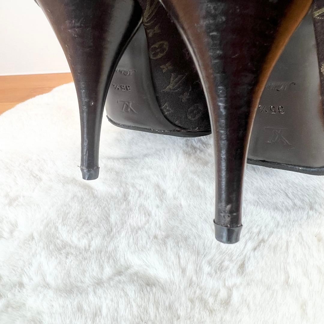 LOUIS VUITTON Heel Pumps Monogram Canvas Multicolor EU 35.5 135336K Authentic thumbnail 7