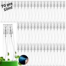 70 Pack 10ml Clear Glass Spray Bottles Refillable Fine Mist Perfume Atomizers