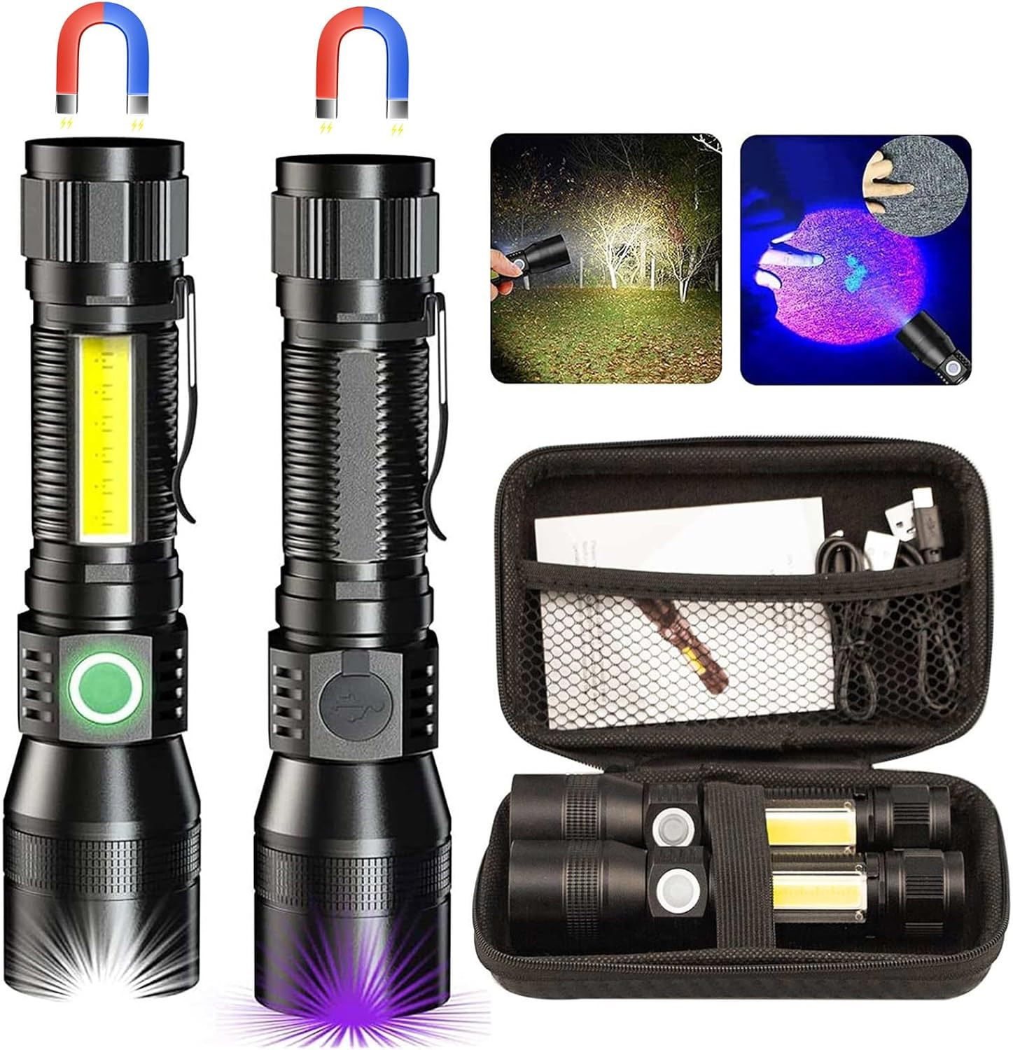 Lampe torche UV rechargeable pour camping et inspection domestique