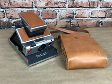 Polaroid SX-70 Land Camera Vintage Folding w/ Leather Case, Tested