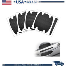 Car Door Handle Scratch Protector, 4PCS Carbon Fiber Anti-Scratch CuColor: Black