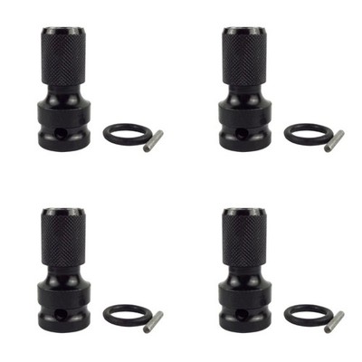 4Pcs Socket Adapter 1/2inch Square Drive to 1/4inch Hexagonal Quick Release