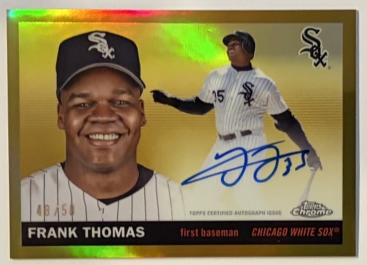 Frank Thomas 2025 Topps Chrome Platinum Gold Auto /50 view 1