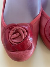 Wonders Vintage Leather Flat Flower Baller Ballerina Shoes Size 4 Good Condition