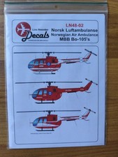 MBB Bo-105 Norske Luftambulanse Decals 1:48 L...