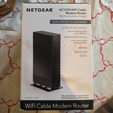 Netgear AC1200 Wifi Cable Modem Router Dual Band Gigabit C6230 New Never Used