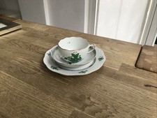 Servizio da tè/caffè Herend porcellana Apponyi verde 3 pezzi 704/AV 517/AV