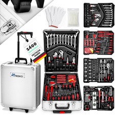 1400 tlg Werkzeugkoffer Werkzeugkasten Werkzeugbox Werkzeugkiste Trolley Set Alu