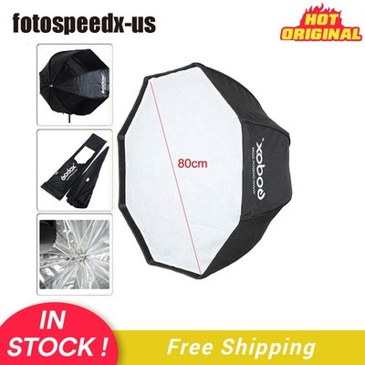 US  Godox 32'' 80cm Portable Octagon Softbox Umbrella Brolly Reflector for Flash