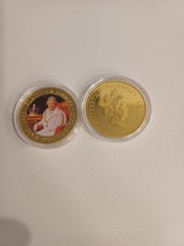 2022 Ascension Island Diamond Jubilee Gold Plated Five Pound Coin in Capsule