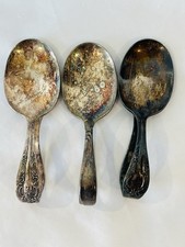 Lot of 3 Antique Curved Baby Spoon 1881 Rogers Community