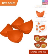 Egg Poacher Cup for Microwave or Stovetop Non-Stick - Heat-Resistant Durable ..,