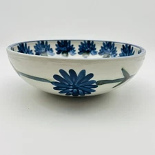 Louisville Stoneware Pottery 9” Serving Bowl Cornflower Blue Bachelor Button