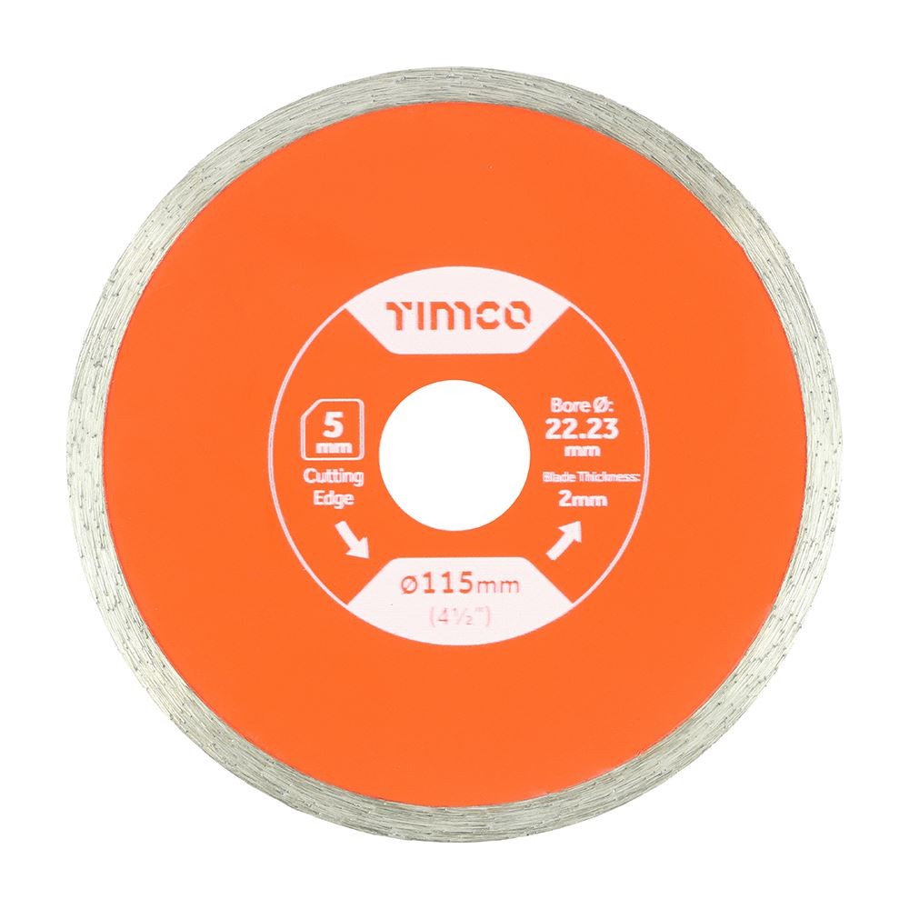 Timco - General Purpose Tile & Ceramic Diamond Blade Continuous Size 115 x 22.2