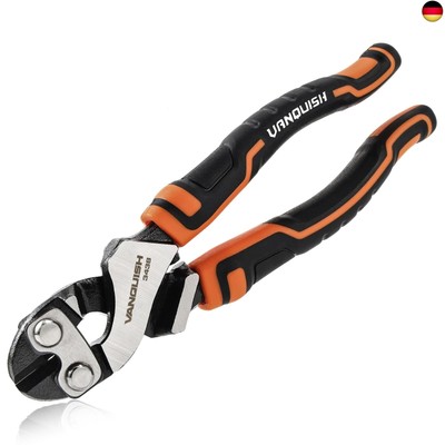 VANQUISH Mini-Bolzenschneider, 20,3 cm, klein, hohe Hebelwirkung, Cr-V,