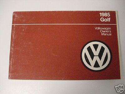 VW OWNERS MANUAL volkswagen 1985 golf new 85 mk2 diesel - Picture 1 of 1