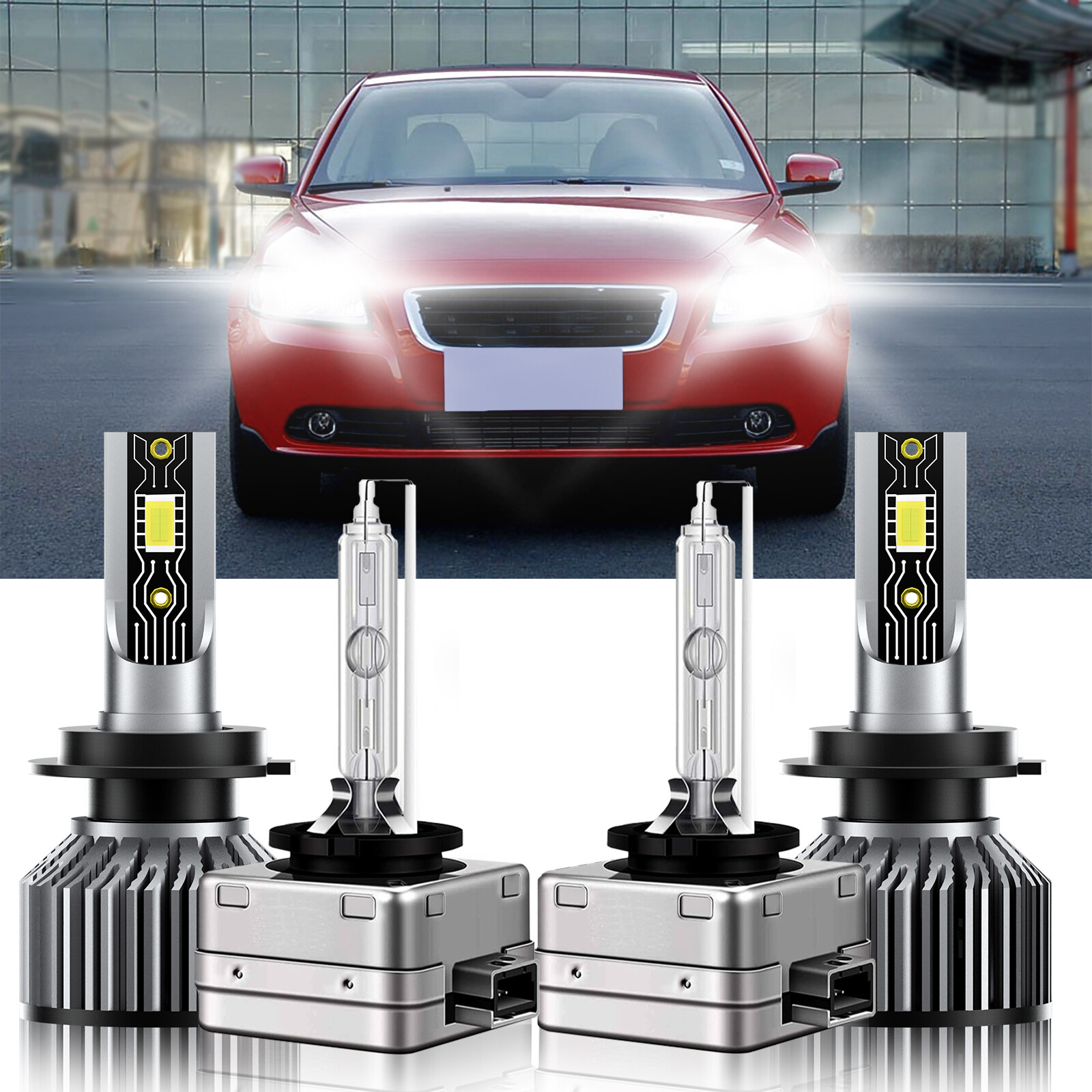 For Volvo S40 2008-2012 H7+D1S LED HID Headlight CSP Bulb Combo High Low Beam