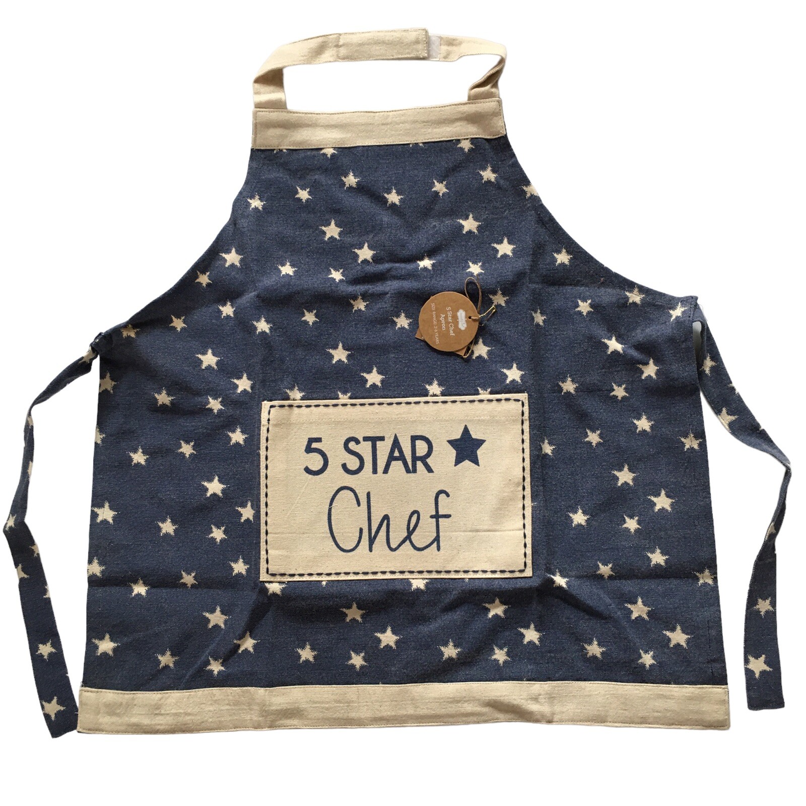Mud Pie New Boy's 5 Star Chef Apron Size 2-6 Years