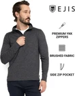 Ejis Men's Conquest Athletic Quarter Zip Heather Dark Grey Pullover