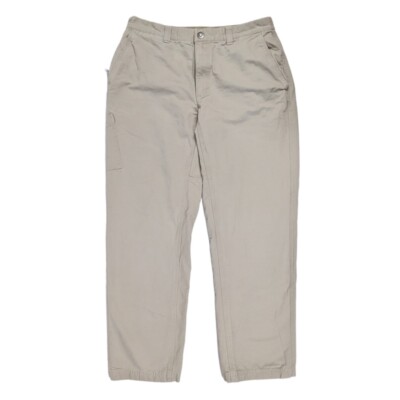 Columbia Mens PDG Cotton Fishing Pants Size 34 x 32 Beige Gert Boyle  Trouser EUC