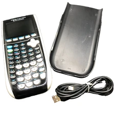 Texas Instruments TI-84 Plus C Silver Edition Graphing Calculator Black w/ Case