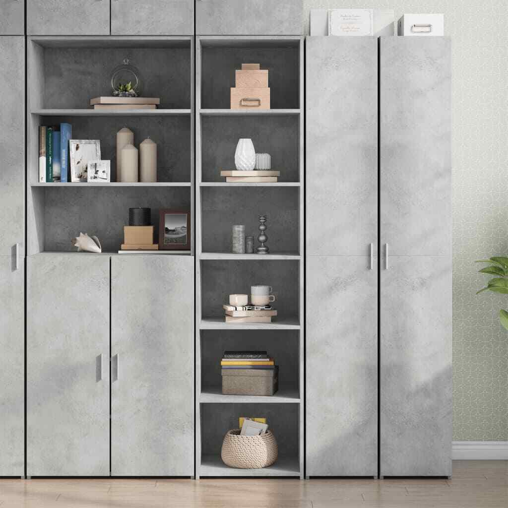 vidaXL Highboard Concrete Grey 45x41x185 cm Engineered Wood