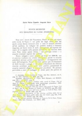 HAAR Carlo Felice - GOLD Augustus - Neue Forschungen über die Jungsteinzeit von Vayes (Pi