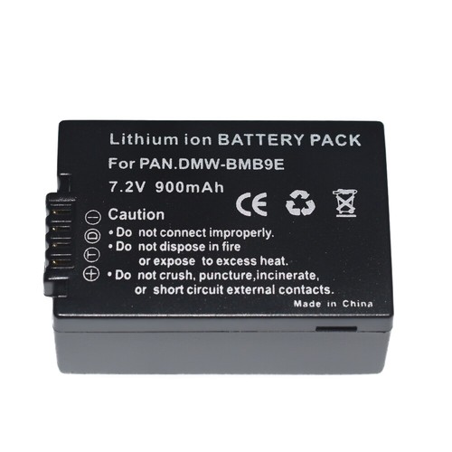 Batterie DMW-BMB9E DMW-BMB9 Pour Panasonic DMC-FZ72, DMC-FZ70, DMC-FZ150