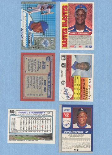 Darryl Strawberry Lot 6 Baseball Cards 1991-1992 Topps/Score/Fleer (MLB) - Bild 2 von 14