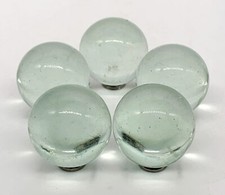 22mm Glacial Ice Clear Glass Shooter Marbles 7/8th" New for 2022 Pack of 5