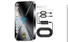 2025 Upgraded TV Digital Antenna Indoor 1600+ Miles Range 38FT Cable