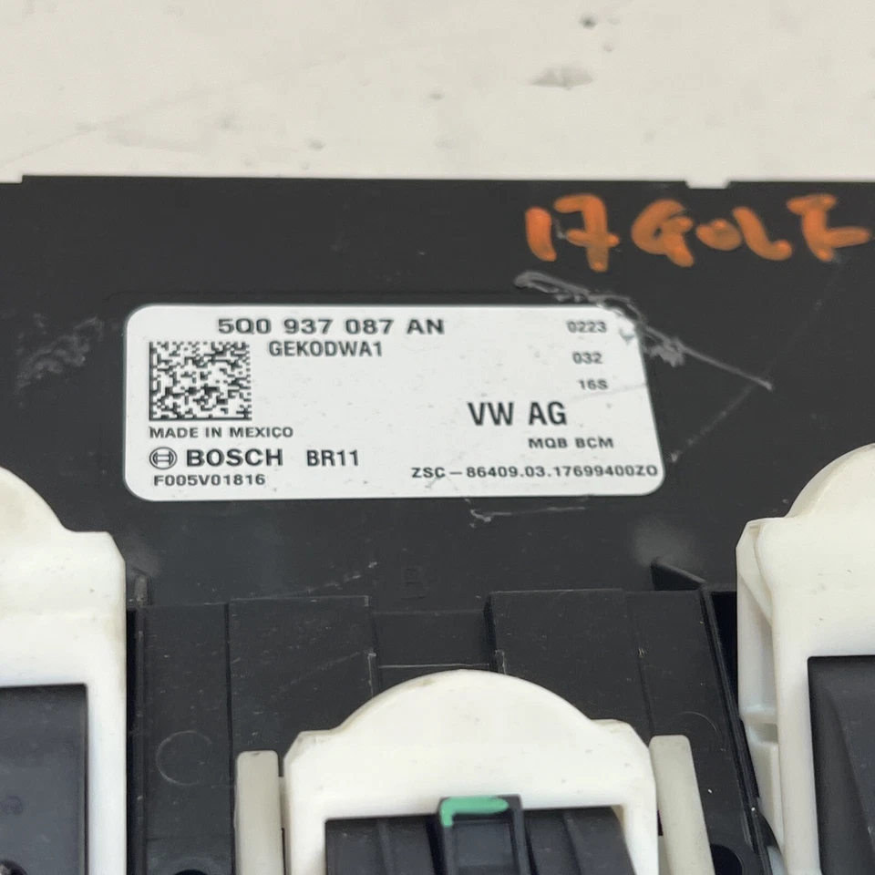 Volkswagen Golf 2017 módulo de control de carrocería BCM 5Q0937087AN OEM Foto 2 de 4