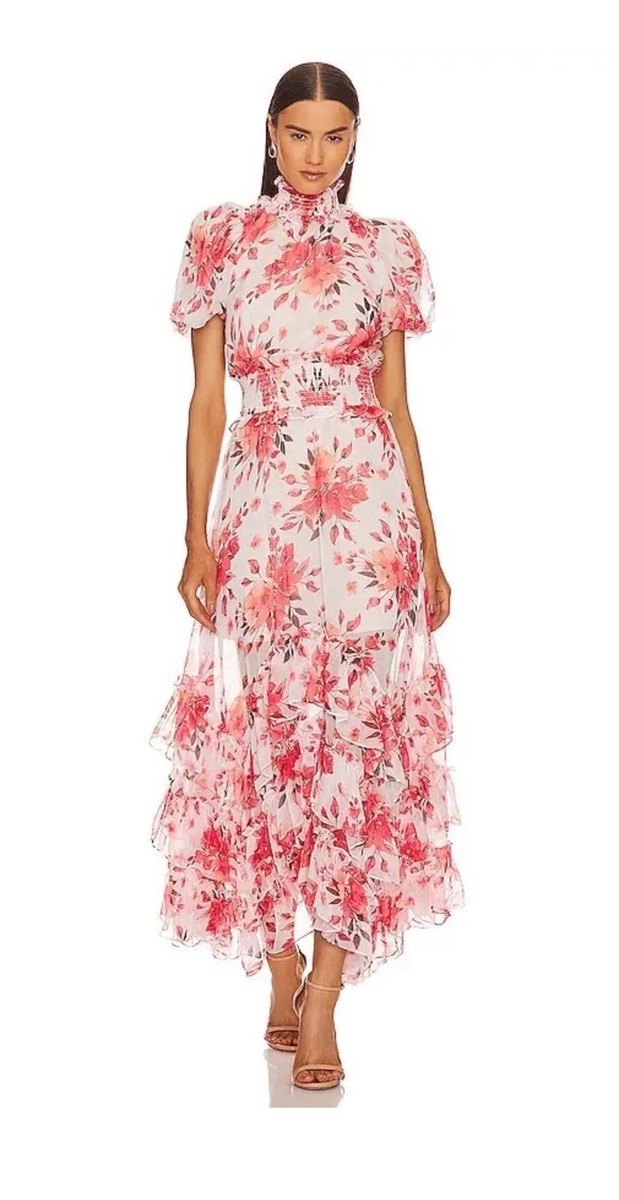 chinese dress ladies Open Back Smocked Ruffle Tier Maxi Dress – Krush Kandy main image 1