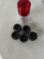 5 Genuine Bernina 8 Series Black Jumbo Bobbins with Case (Slight Wear)