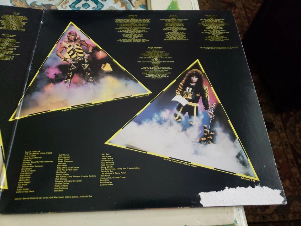 STRYPER Holy Grail To Hell w/the Devil LP Signed Michael Sweet  Concert Set List - Image 3 of 4