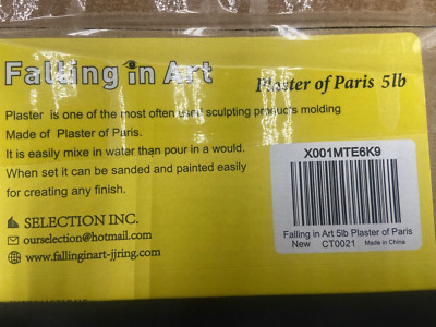 Plaster of Paris Hand Mold Casting Arts Crafts Hobby Falling in Art 5 Pound BOX