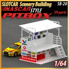 Slotcar Scenery Building 1:64 Scale Nascar Style Pitbox Afx,Tyco