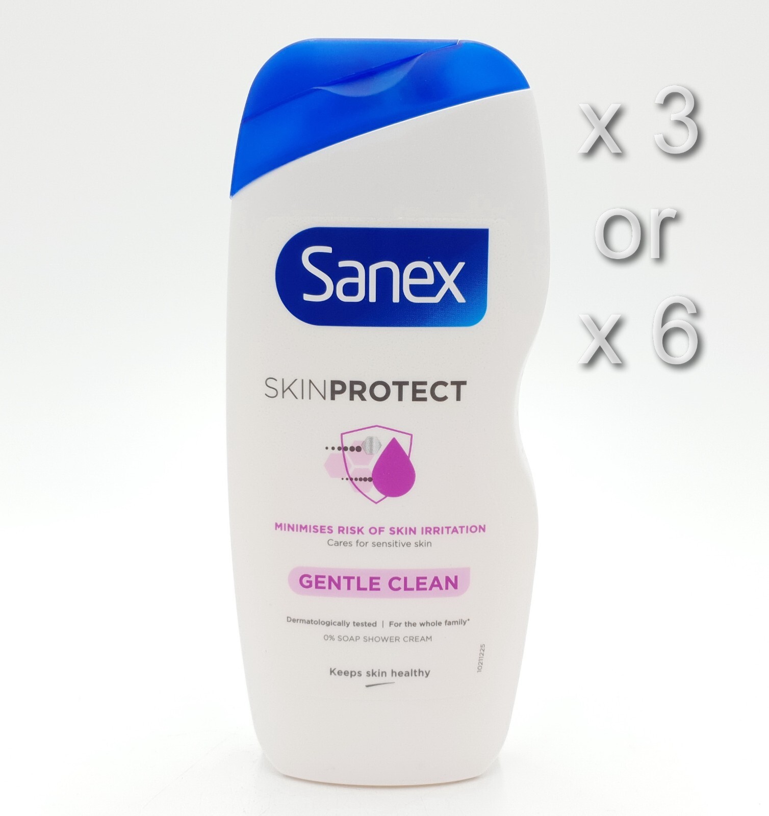SANEX SKIN PROTECT GENTLE CLEAN 0 SOAP SHOWER CREAM 200ML 3 OR 6 PACK