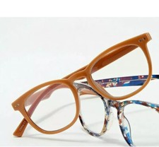 PRIVE REVAUX THE SHOW OFF BLUE LIGHT BLOCKING READING GLASSES TOFFEE 2.00 NEW