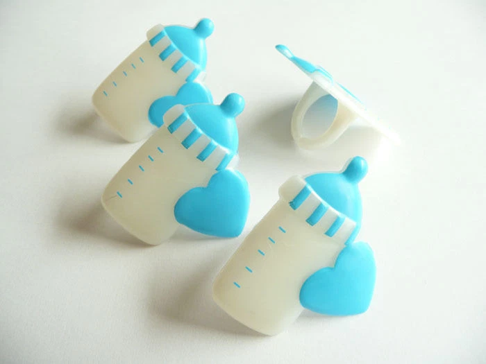 it's a Boy 24 Biberón Baby Shower Cupcake Anillos Fiesta Juego, Favores, Premios Foto 2 de 2
