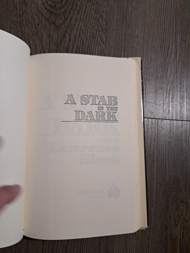 "A Stab in the Dark" by Lawrence Block 1981 Hardcover Brodart Cover - Picture 5 of 12