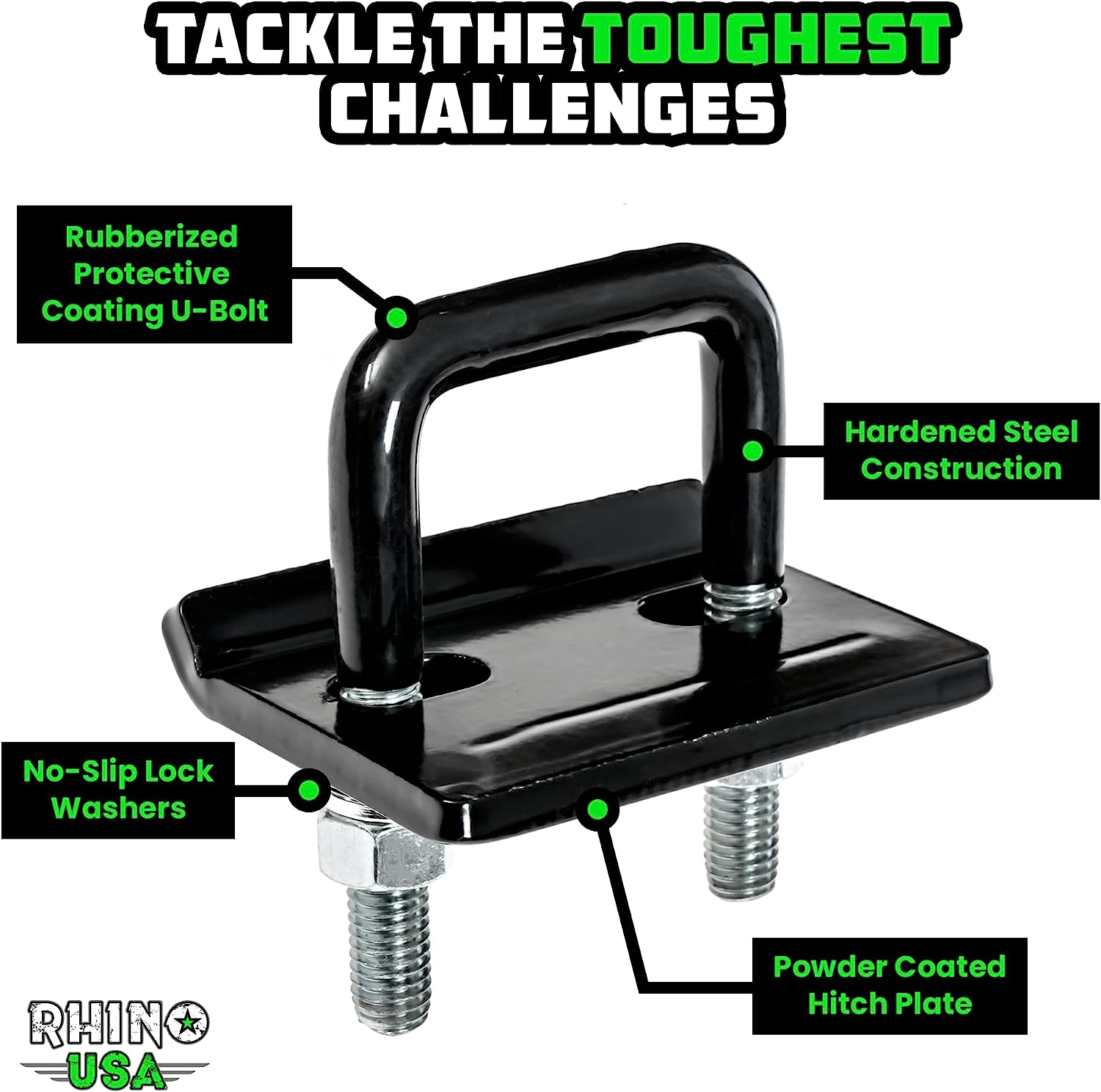 Rhino USA Hitch Tightener AntiRattle Clamp Heavy Duty Steel