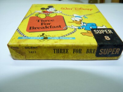 Vintage Walt Disney Super 8 Home Movies 8mm USA Film, Three For